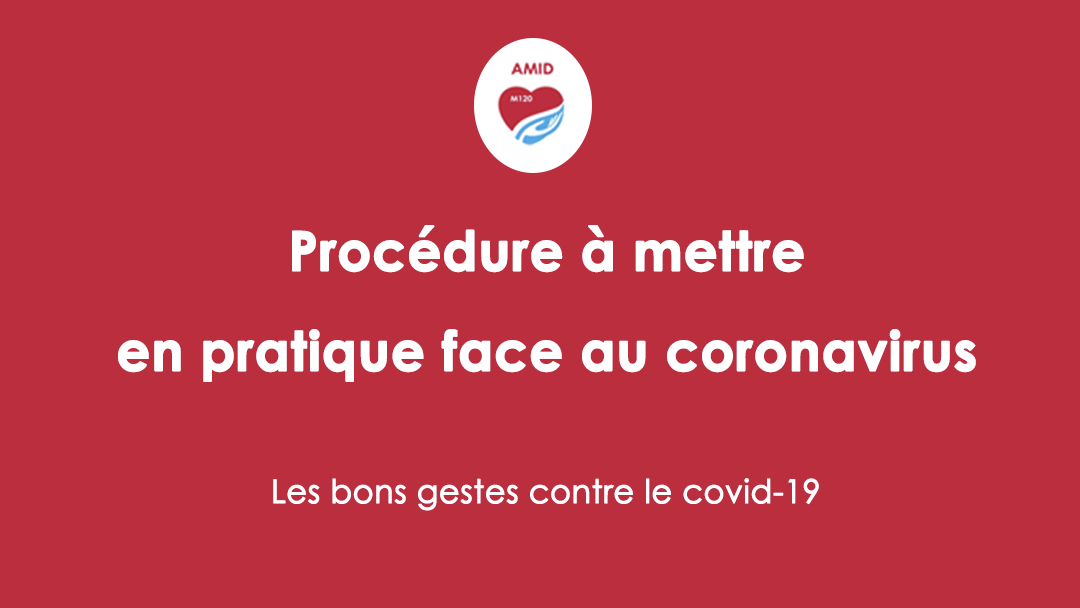 Procédure pour lutter contre le Coronavirus